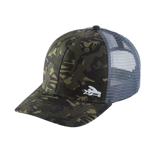 Patagonia fly fishing camo trucker hat