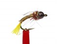 Tungsten Bead Caffee Nymphe Hook Size 16