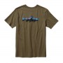Patagonia M's Fitz Roy Trout Cotton T- Shirt braun