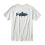 Patagonia M's Fitz Roy Trout Cotton T- Shirt weiss